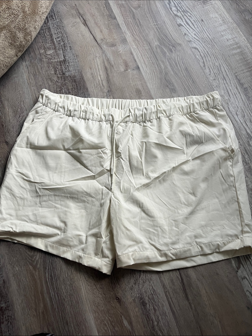 Original Use Men’s Athletic Drawstring Shorts - Cream